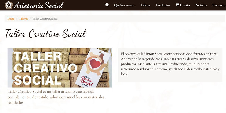 Artesania con fines sociales